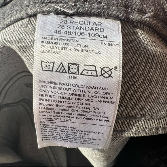 Banana Republic Jeans Womens 28 Gray Button Fly High Rise Slim Stretch Denim - Picture 8 of 8